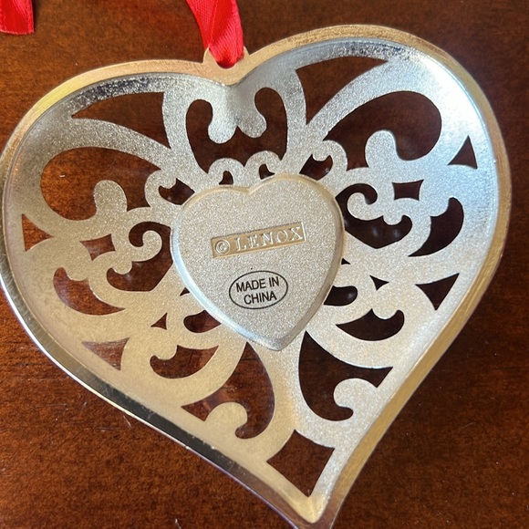 NIB Lenox beautiful silver plated heart ornament - Picture 4 of 6
